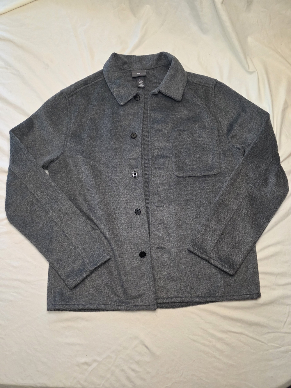 H&M Men's Charcoal Button-Up Jacket Size S